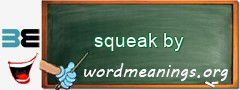 WordMeaning blackboard for squeak by